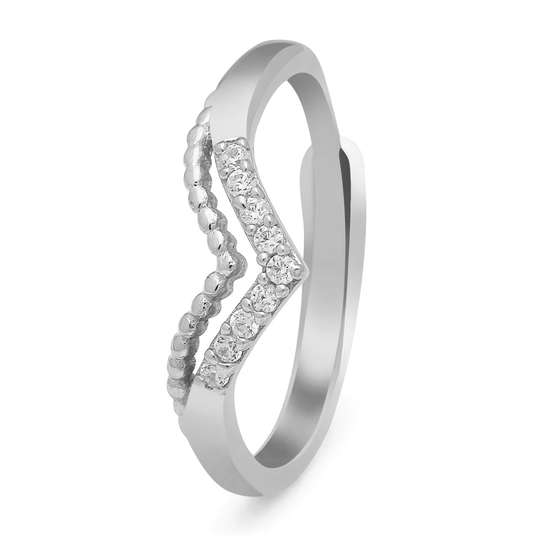 ZAVYA 925 Sterling Silver Radiant Allure Cubic Zirconia Rhodium Plated Womens Ring | Gift for Women and Girls | With Certificate of Authenticity and 925 Hallmark (B0D379F92H) Amazon Price History, Amazon Price Tracker