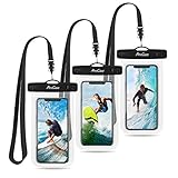 ProCase Universal Waterproof Pouch up to 7', Cellphone Dry Bag Underwater Case for iPhone 13 Pro Max/12 11 Pro Max/Xs Max/XR/8 Plus/Mini, Galaxy S21 Ultra A42,Moto,Pixel -3 Pack, Clear