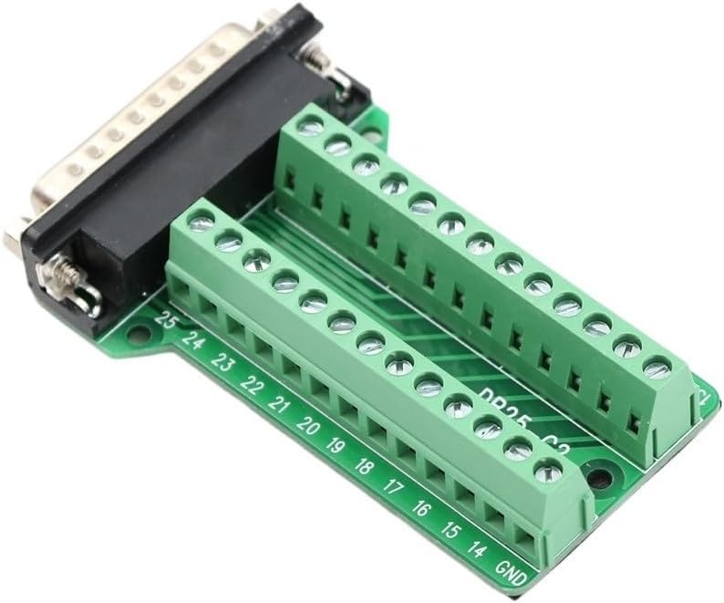 1PC DB25 Male 25Pin Plug Breakout PCB Board 2 Row Terminals Connectors