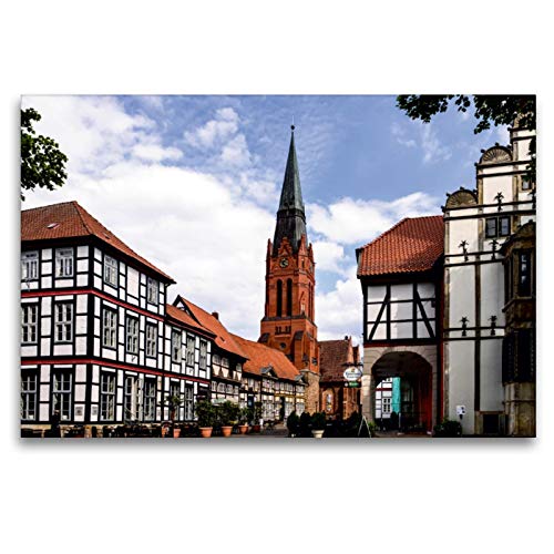 CALVENDO Premium Textil-Leinwand 120 x 80 cm Quer-Format Pfarrkirche St.Martin, Leinwanddruck von Heinz Wösten