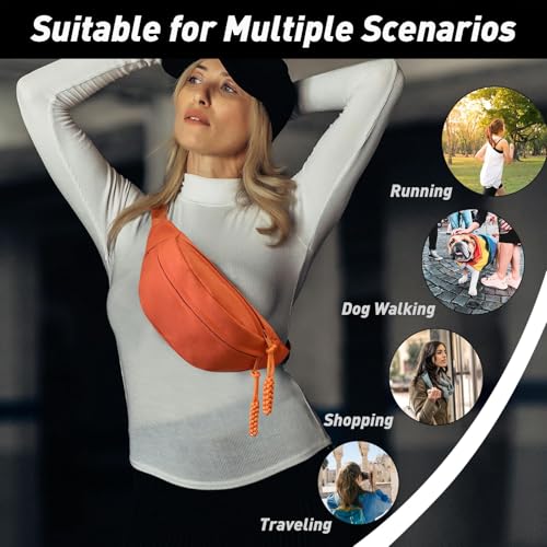 Image of Waist Bag,Chest Bag, Chest Bag for Women Stylish, Large Capacity for Travel, Gym, and Outdoor Activities, Durable Polyester Nylon Fabric, Adjustable Shoulder Straps, 30cm x 15cm x 9cm