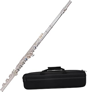 Flute Musical Instrument C-tune White Copper Silver-plated Students Beginners Grade Examination 16 Holes Open And Close Holes Dual-use flute instrument