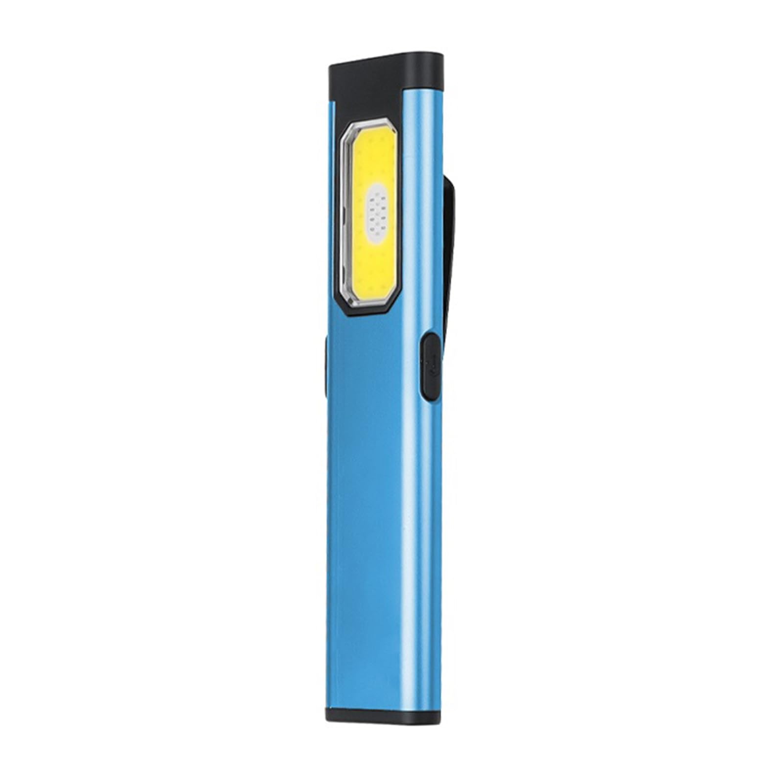 LED Flat Flashlight with Clip and Magnet 3 Modes 500-Lumen Pocket Lantern Flood Work Light for Mechanics Automotive Camping Emergency (Blue)