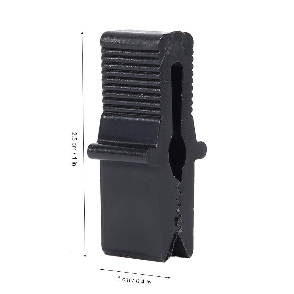 Fdit Greenhouse Film Clips, 200Pcs Black PP Clips for Netting Plastic Film 2.0-3.5mm Steel Wire - Image 2
