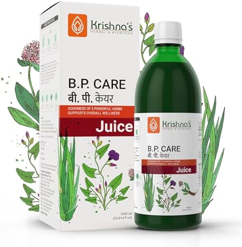 KRISHNA'S HERBAL & AYURVEDA Bp Care Juice -1000 Ml | Ayurvedic Way To Manage Bp & Cholesterol Level With Sarpgandha, Shankhpishi & 3 Natural Herbs