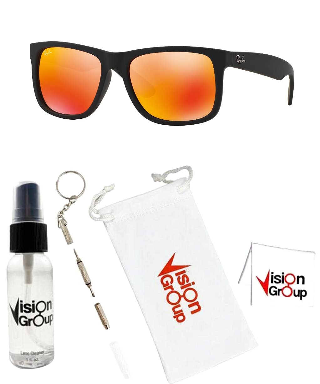 Ray-Ban RB4165 Justin Sunglasses + Vision Group Accessories Bundle