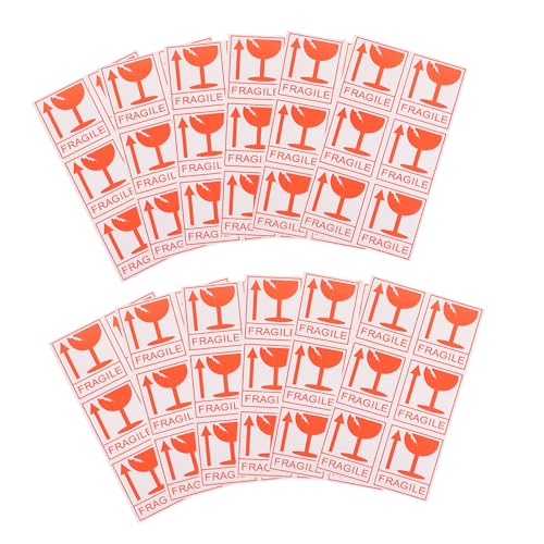 Veemoon 258Pcs Fragile Warning Stickers for Packing and to Identify Labels for Safe Transport for Fragile Items and Careful Handling
