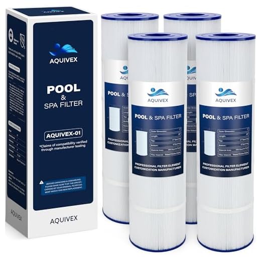 AQUIVEX CCP420 Pool Filter Cartridges, Compatible with Pentair Clean & Clear Plus 420, 178584, R173576, Pleatco PCC105-PAK4, Unicel C-7471, Waterway 817-0106, L x OD: 26"x 7", 4*105 Sq. Ft. (4 Pack)