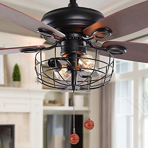 Image of Ceiling Fan Pull Chain 12 inch Pull Chain Extension Fan Chain Extender Ceiling Fan Pulls Ornament with Ball Fan Chain Connector for Lighting Fans, 1 PACK (BASKETBALL)