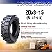 SUPERGUIDER HD 28x9-15 /14TT Forklift Tire w/Tube Flap 8.15-15, Set2-12030 …