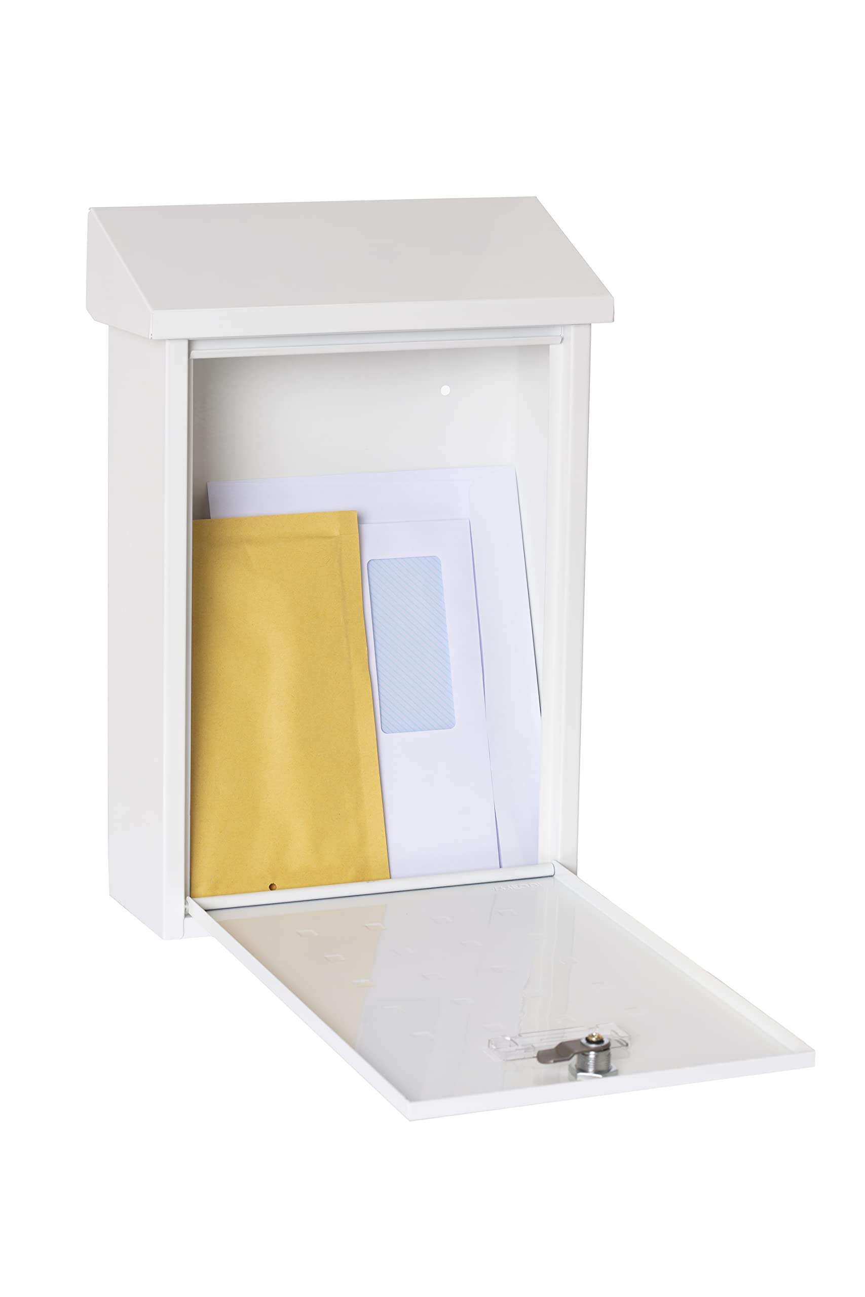 ARREGUI Premium E5601-BIR Boîte aux Lettres Individuelle en Acier avec sérigraphie « Birds », Taille M (Courrier Format A4, Magazine), Boîte aux Lettres Murale, Anti-Pluie, Facile à Installer, Blanc