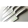 Cucina Napoli Kitchen Knife Set of 5 Piece | Satin Finish Blade with Hollow Handle | Includes 3.5" Paring, 5" Utility, 7" Santoku, 8" Bread, 8" Chef Knives