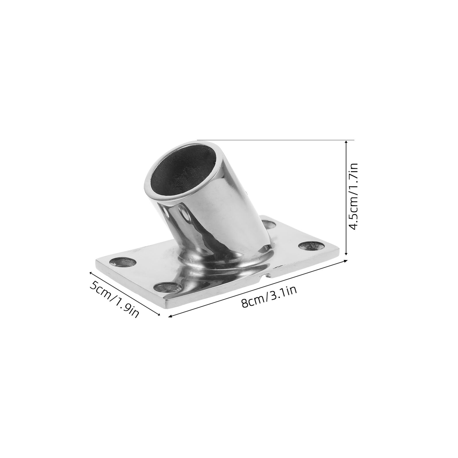 Abaodam Supporto Asta Bandiera in Acciaio Inox per Barca Base Marina Compatta e Resistente per Montaggio su Parete Yacht e Ponte Accessorio Nautico Elegante e Facile da Mantenere