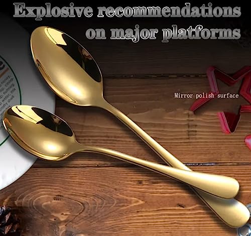 Image of Diwali Gift Hampers Stainless Steel Mirror Finish 24 Pieces Luxury Gold Cutlery Set for 6 Persons with Gifting Box Diwali Gift Items for Friends Family Relatives Diwali Gift Box Pack Set