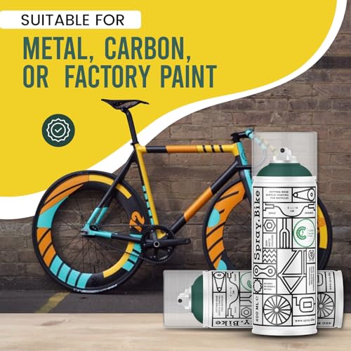 SPRAY.BIKE Fahrrad Lackspray - britisches renngrün Matt (LONDON- Greenwich) in 400 ml Spraydose - KEINE GRUNDIERUNG notwendig - Fahrrad Lack, Sprühlack, Acryllack, Lack Spray