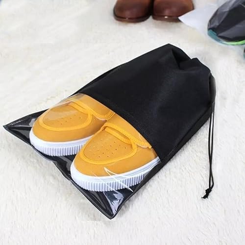 10 Sacos Protetor Organizador De Sapato C/Visor Mala Viagem