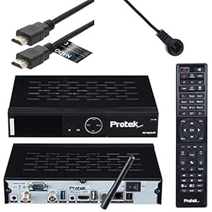 Protek X2 4K UHD Combo Receiver – E2 Linux – 1x DVB-S2 + 1x DVB-C/T2 Tuner – WiFi, infrarood ontvanger, USB 2.0 & 3.0, HDTV, 2160p, H.265, HDR + Anadol HDMI-kabel [Astra & Hotbird voorgeprogrammeerd]