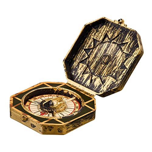 Balinco Pirate Costume Acessories, Compass antigas, acessórios disfarces piratas, carnaval, Mardi Gras, Shrovetide, Halloween