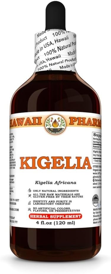 Kigelia (Kigelia Africana) Dry Fruit Tincture, Made in Hawaii, All Natural, Vegan, Pure Liquid Extract - 4 fl.oz