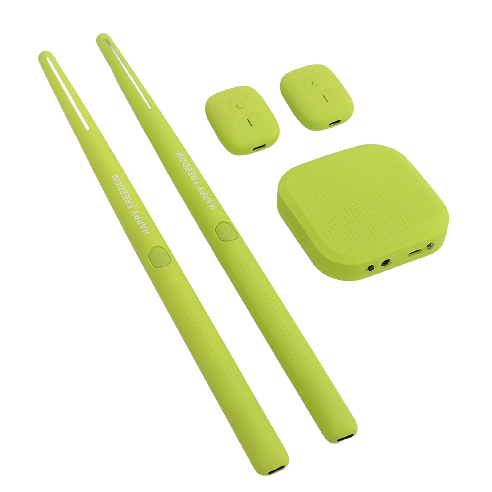 banapoy Baquetas de Aire, Batería de Aire Eléctrica Portátil, Kit de Batería de Realidad Virtual con Baquetas, Pedales, Batería Electrónica de Práctica para Adultos, Niños, Regalo (GREEN)