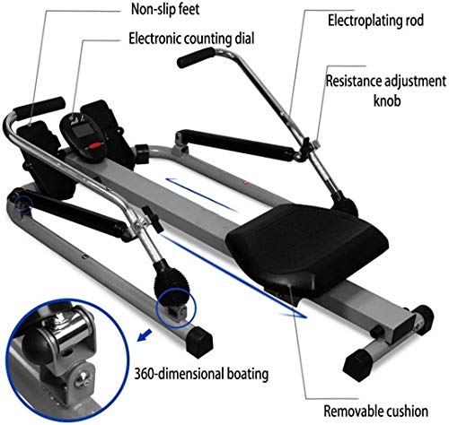 Image of Fitness Equipment Rowing Machines Rowing Machine Whole Body Exercise Equipment Foldable Rowing Machine Adjustable Home Rowing Machine LCD Monitor Fo
