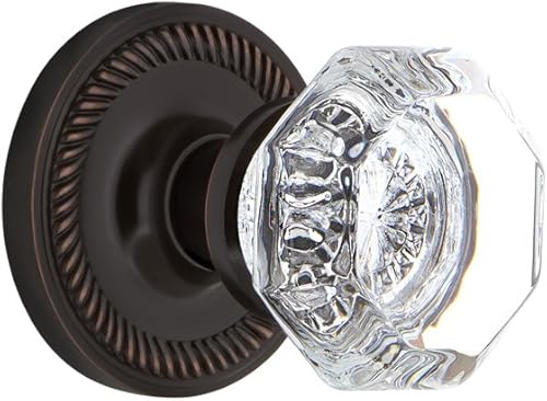 Miniatura 6 de Nostalgic Warehouse 704698, Pasaje-2.375", Roseta de cuerda de níquel satinado con perilla de cristal Waldorf