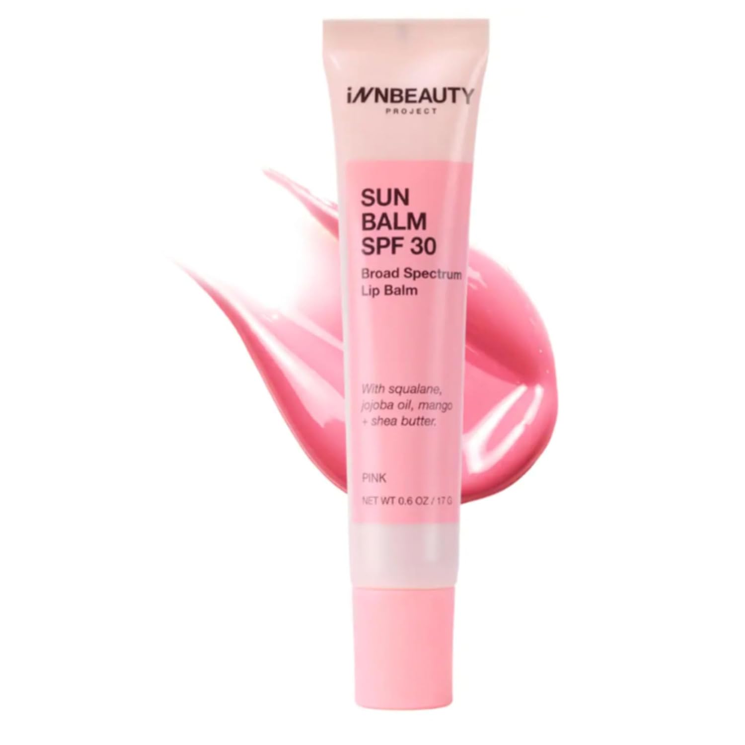 INNBEAUTY Project Sun Balm Mineral SPF 30 Lip Balm with Tint, Pink Shade, 0.6 OZ (17ml)