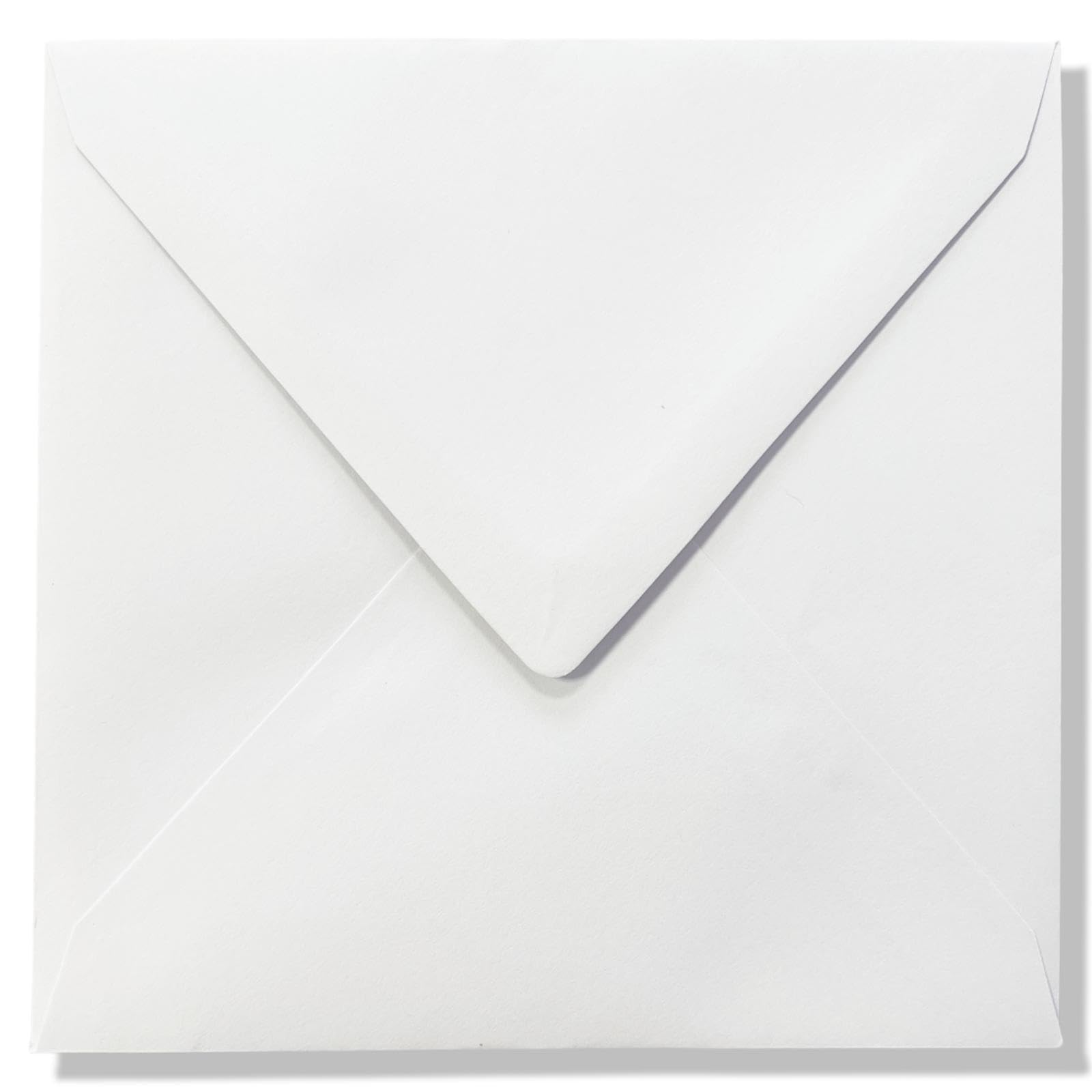 Sobres cuadrados de lujo - 15x15 cm - Cierre de solapa puntual con cierre de solapa - papel de calidad 110 g/m2, 100% FSC responsable - (Blanco, 1000)
