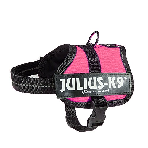 Julius-K9, 162DPN-BB1, K9 Powergeschirr, hundegeschirr, Größe: Baby 1, dunkelpink