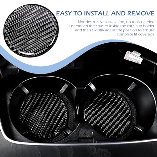 Portavasos para carro de fibra de carbono 2.75 pulg miniatura 7