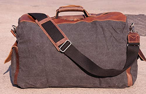 IBLUE Travel Duffel Bags For Men Women Waterproof Canvas Outdoor Sport Handbag With Wet Pocket Shoulder Strap, D1094 (A1, 21in)3