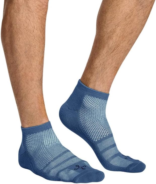 Easy-On Men's Ankle Compression Socks – Easy-On Design, Soothing Compression, Sweat-Wicking Fabric & Copper Znergy Anti-Odor