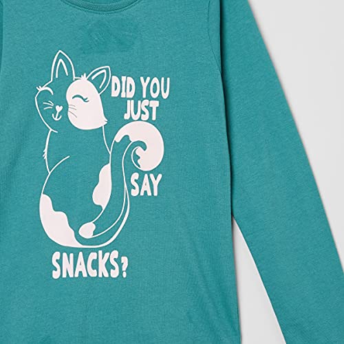 Image of Max Girls Cotton Regular Fit Graphic Printed T-Shirt - Pack of 2