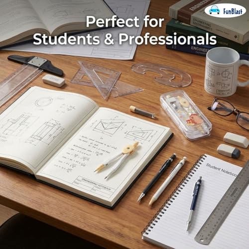 Image of FunBlast Capybara Theme Compass Set - 2 Pcs Mini Transparent Geometry Box with Compasses and Pencil Nib, Math Geometry Kit for Student & Professional (Brown-)