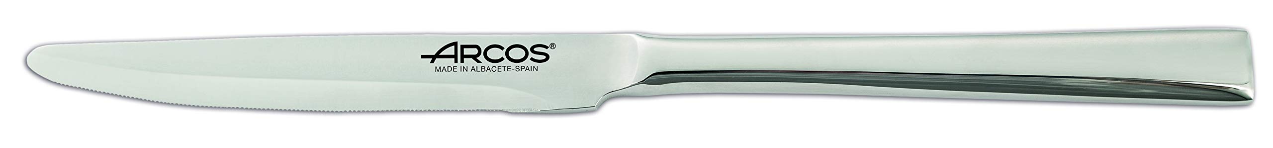 Arcos Serie Capri - Box 12 Stück Tischmesser Tafelmesser - Monoblock aus einem Stück Edelstahl 110 mm Farbe Silber (12 pcs)