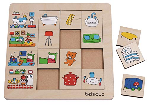 Preisvergleich Produktbild Beleduc Puzzle unser Haus 12 Teile 25 cm