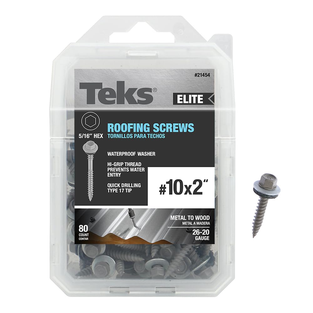 Vis de toiture Métal-Bois Teks 21454 Pointe Sharp PT Haute Précision 80CT