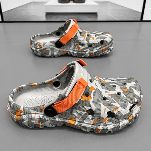 SECHRITE Men's Clogs Athletic Sports Outdoor Sandals Water Beach Shoes Slippers Sandals Lightweight Comfortable with Adjustable Back Strap2