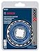 BOSCH WBX328 3 In. X-LOCK Arbor Carbon Steel Knotted Wire Single Row Cup Brush For Applications in Removing Weld Scale, Burrs and Corrosion, Preparing Painting Surfaces