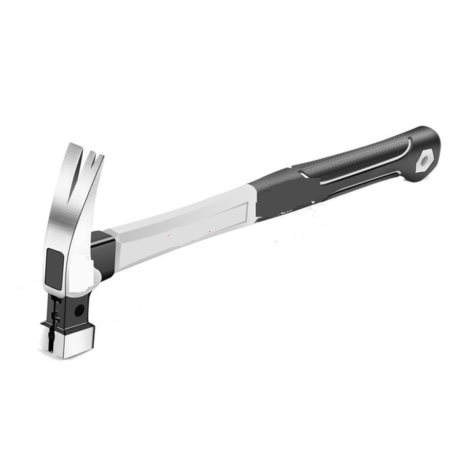 martillo Martillo de acero inoxidable, martillo integrado for carpintería, martillo especial for uñas, herramienta pequeña con mango de fibra, martillo de garra for el hogar(13Oz Square head)