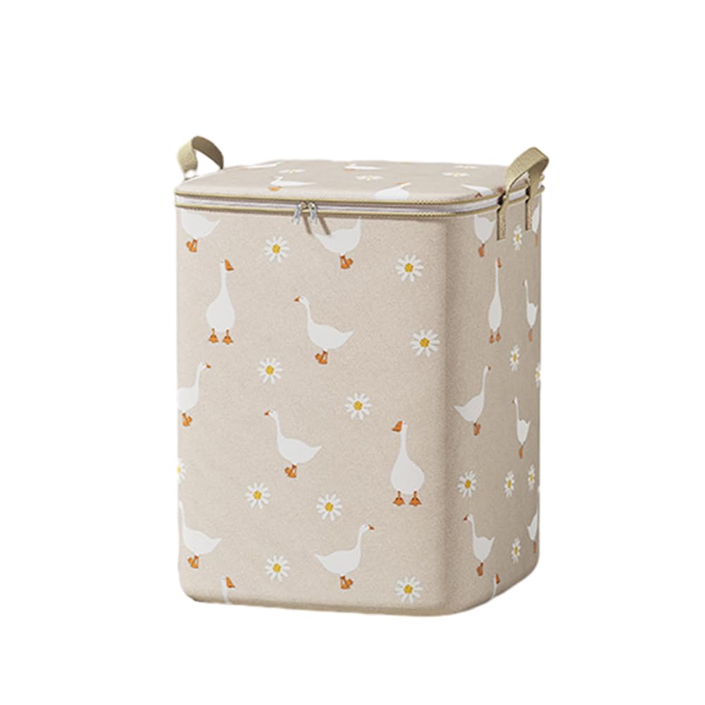 Large Storage Bag, Non-Woven Clothes Quilt Foldable Storage Bag, Multipurpose Large Capacity Lightweight Portable Wardrobe Sorting Storage Box for Store Blankets Clothes Pillows Quilts (140L)