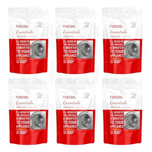 Image of TEKCOOL Washing Machine Cleaner, Descaler for Washing Machine Front Load and Top Load, Washing Machine Cleaning Powder, Descaling Powder for Washing Machine (Red, Pack of 6).