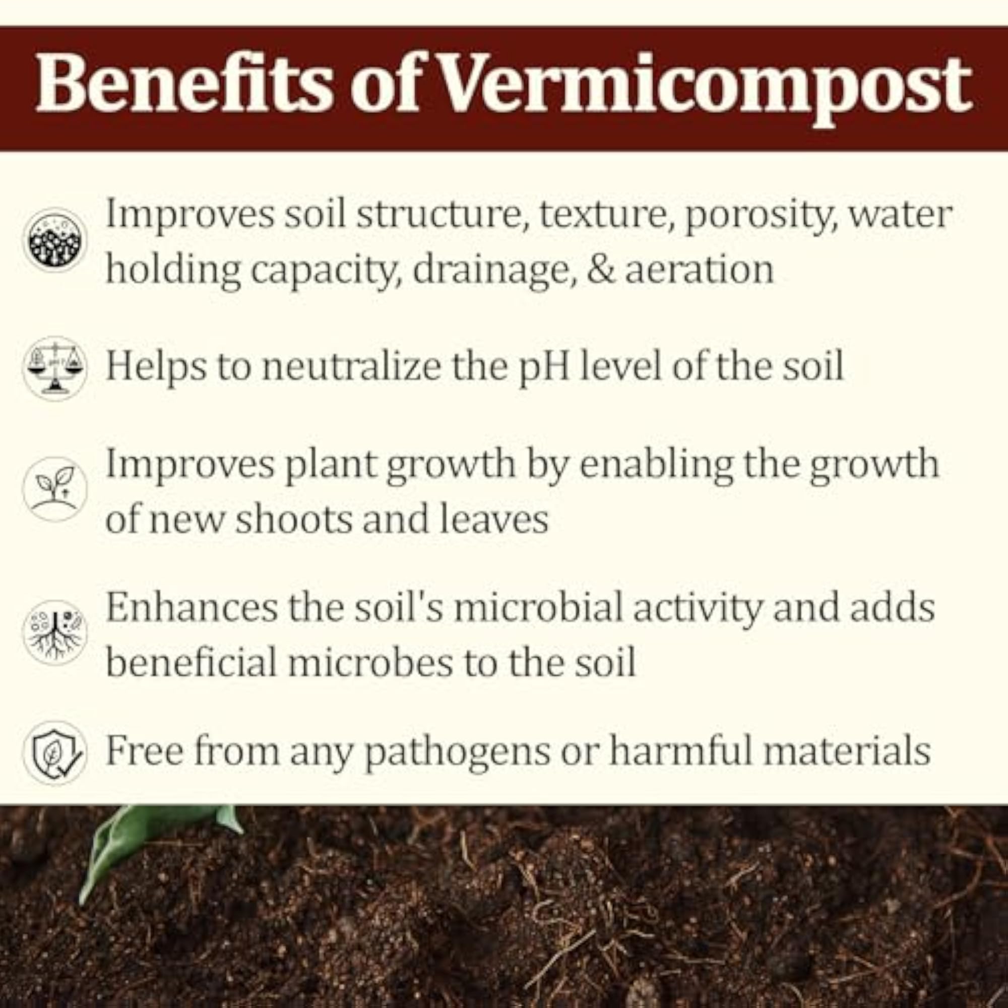 Vermicompost for Plants, 5 Kg, Organic Fertilizer