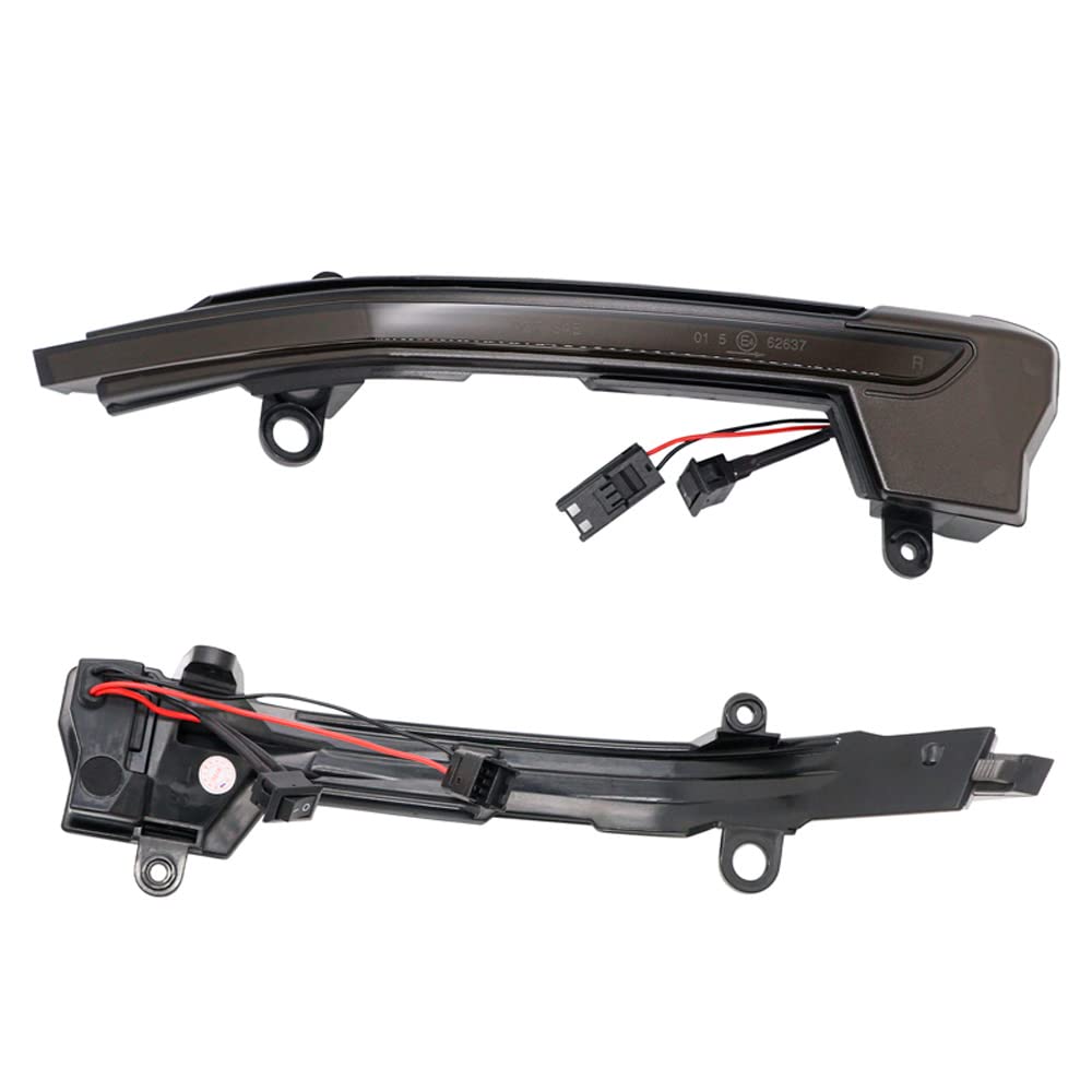 Indicatori di direzione laterali per specchietti retrovisori - compatibile con Seat (Cupra) Ateca 2016- & Seat Tarraco 2019- - Grigio - incl. luci dinamiche