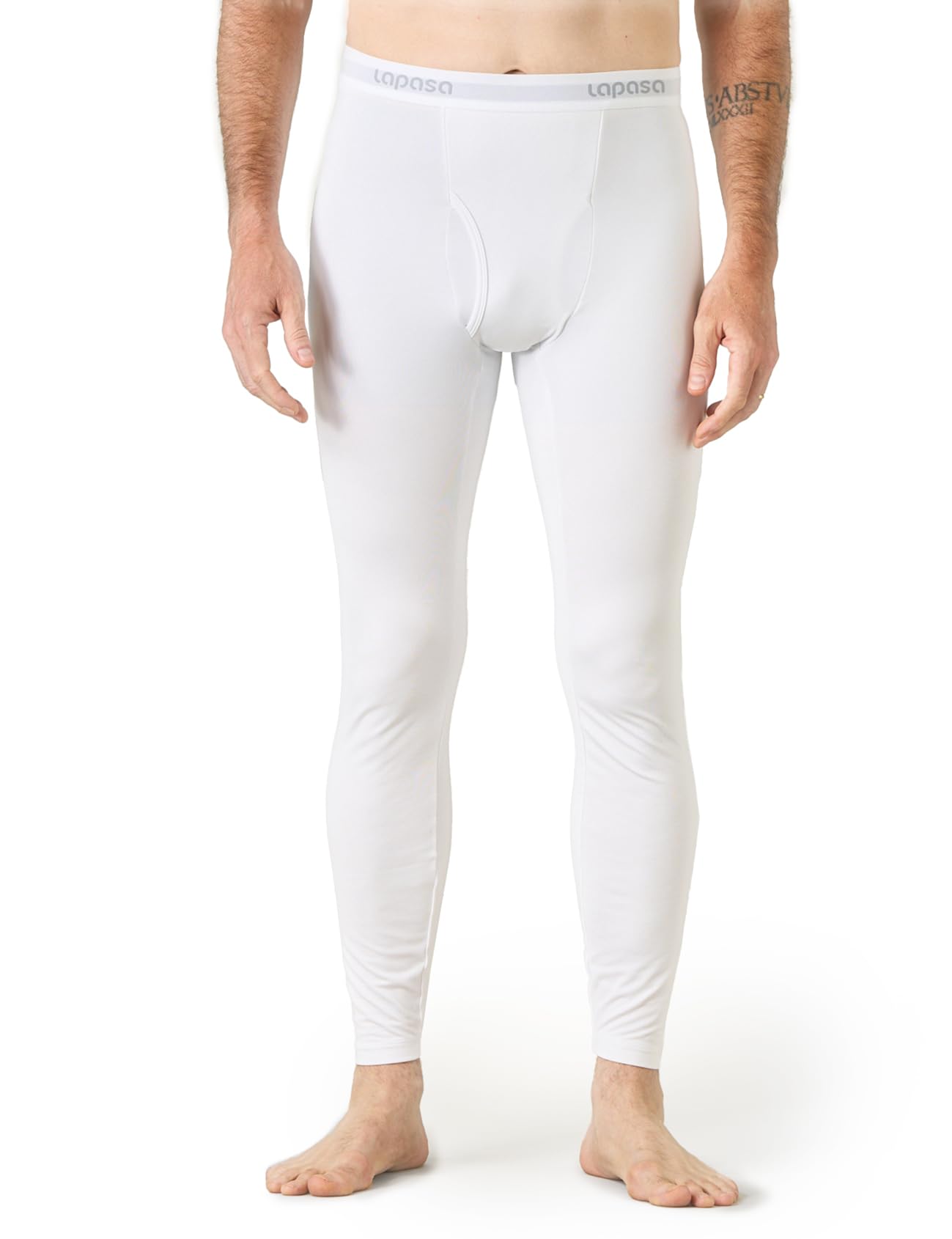 LAPASA Pacco da 2 o 1 Calzamaglie Termica Uomo Fodera in Pile Medio/Pesante Pantaloni Termici Sportivi Strato Base Biancheria Intima Leggings Caldi M10/M25/M56