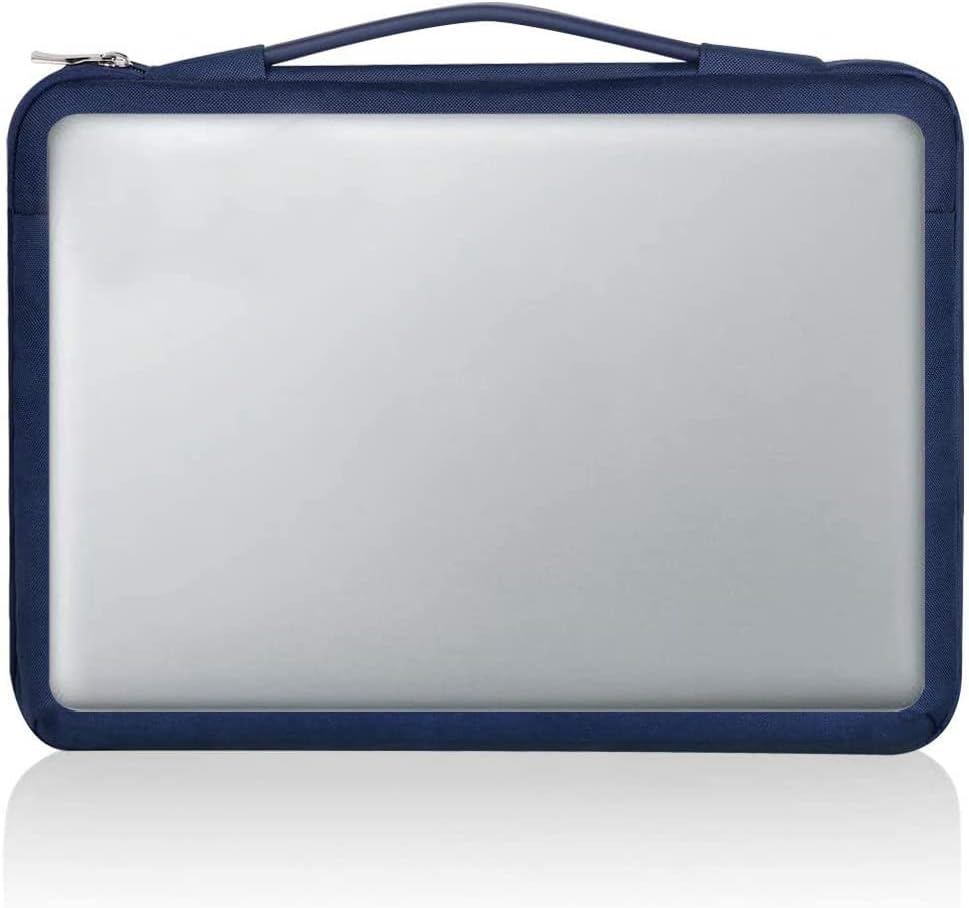 LANDICI 360°Laptop Sleeve Case 15.6 16 Inch Compatible with MacBook Pro 16 M1/M2/M3/M4 2019-2025, 15.6-16” Hp Dell Lenovo Acer Asus, Waterproof Computer Bag Cover with Handle, Blue