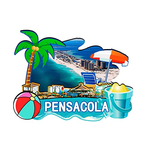 Imán de madera 3D U.S. Pensacola recuerdo