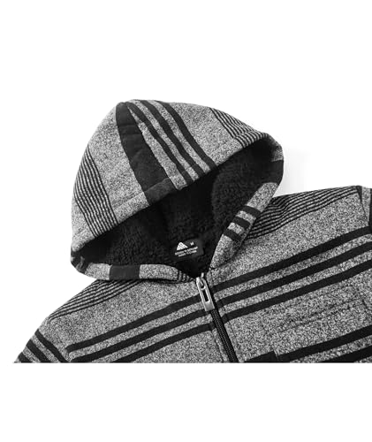 Image of V VALANCH Boys Hoodie Zip Up Fleece Lined Jacket Warm Sherpa Hooded Sweatshirts for Boys Girls 6-15 Years