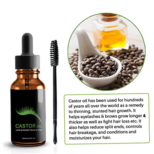image for Wedhapy Organic Castor Oil Bio Oil Lash Growth Serum Hair Treatment La