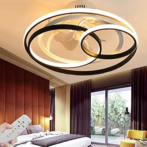 YZKJ Modern Deckenventilator Mit Beleuchtung LED Cover